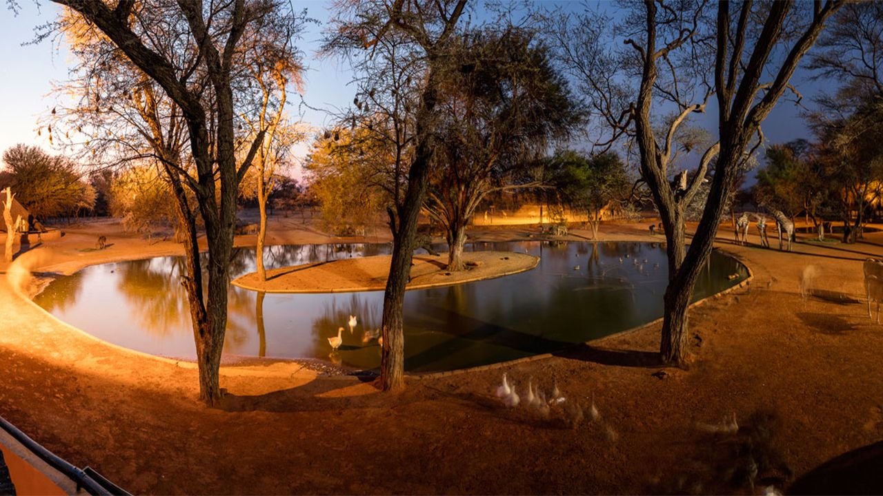 Omaruru-Game-Lodge-Waterhole-Evening